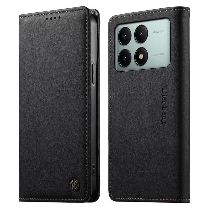 Funda para teléfono Dierfeng de cuero vegano con cierre magnético y protección RFID., For Redmi 14C 4G / 14R / A4 5G, For Redmi Note 14 Pro 4G, For Redmi Note 14 4G 163.25mm, For Redmi Note 14 Pro 5G / Note 14 Pro+ 5G, For Redmi K70 Ultra              ...