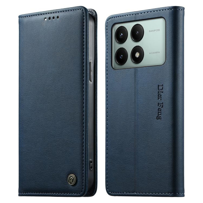 Funda para teléfono Dierfeng de cuero vegano con cierre magnético y protección RFID., For Redmi 14C 4G / 14R / A4 5G, For Redmi Note 14 Pro 4G, For Redmi Note 14 4G 163.25mm, For Redmi Note 14 Pro 5G / Note 14 Pro+ 5G, For Redmi K70 Ultra              ...