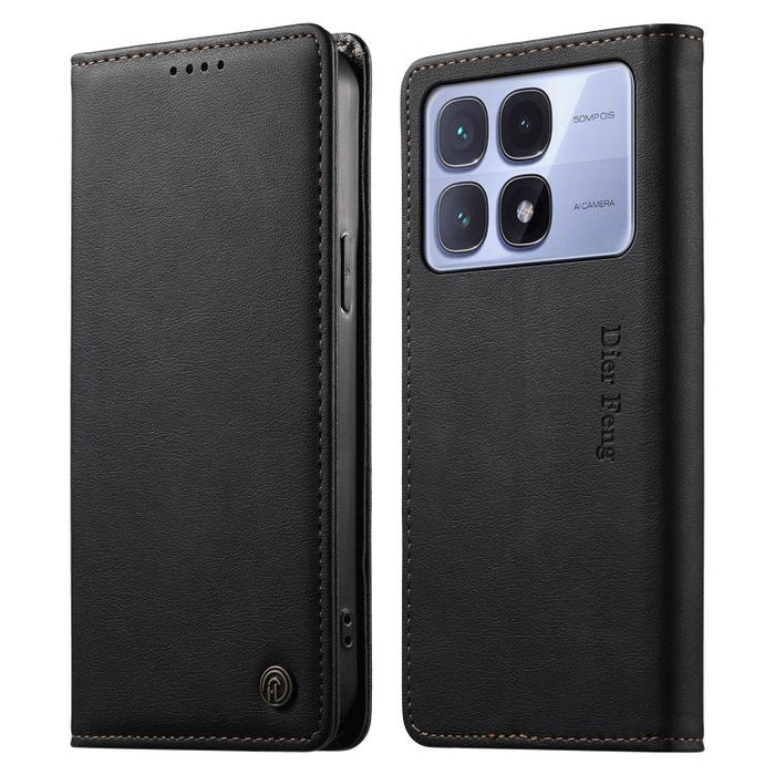 Funda para teléfono Dierfeng de cuero vegano con cierre magnético y protección RFID., For Redmi 14C 4G / 14R / A4 5G, For Redmi Note 14 Pro 4G, For Redmi Note 14 4G 163.25mm, For Redmi Note 14 Pro 5G / Note 14 Pro+ 5G, For Redmi K70 Ultra              ...