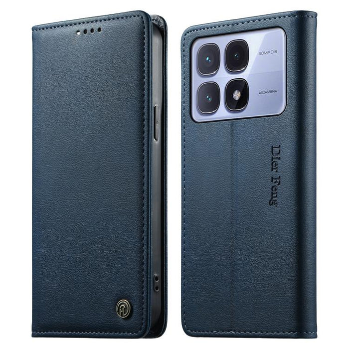 Funda para teléfono Dierfeng de cuero vegano con cierre magnético y protección RFID., For Redmi 14C 4G / 14R / A4 5G, For Redmi Note 14 Pro 4G, For Redmi Note 14 4G 163.25mm, For Redmi Note 14 Pro 5G / Note 14 Pro+ 5G, For Redmi K70 Ultra              ...