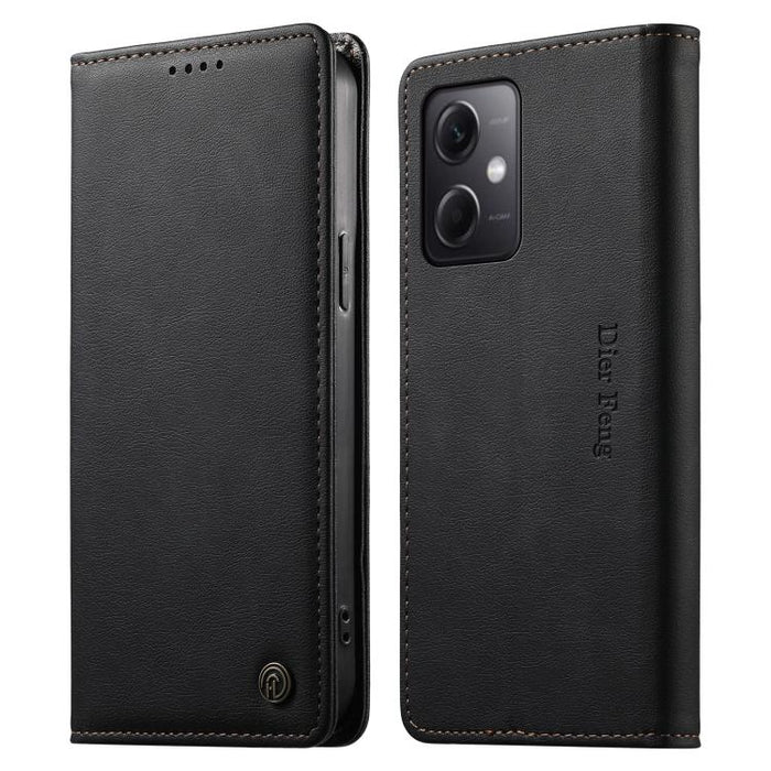 Funda para teléfono Dierfeng de cuero vegano con cierre magnético y protección RFID., For Redmi Note 12S / Note 11S 4G, For Redmi Note 12 4G Global, For Redmi 12C / 11A / Poco C55, For Redmi Note 12 Pro+ Global, For Redmi Note 12 Pro 5G Global / Speed ...