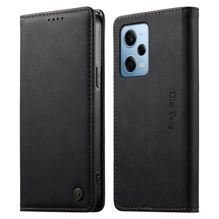 Funda para teléfono Dierfeng de cuero vegano con cierre magnético y protección RFID., For Redmi Note 12S / Note 11S 4G, For Redmi Note 12 4G Global, For Redmi 12C / 11A / Poco C55, For Redmi Note 12 Pro+ Global, For Redmi Note 12 Pro 5G Global / Speed ...
