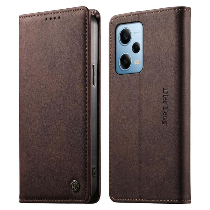 Funda para teléfono Dierfeng de cuero vegano con cierre magnético y protección RFID., For Redmi Note 12S / Note 11S 4G, For Redmi Note 12 4G Global, For Redmi 12C / 11A / Poco C55, For Redmi Note 12 Pro+ Global, For Redmi Note 12 Pro 5G Global / Speed ...