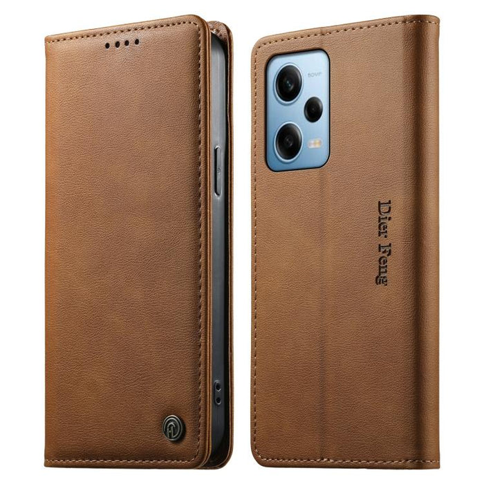 Funda para teléfono Dierfeng de cuero vegano con cierre magnético y protección RFID., For Redmi Note 12S / Note 11S 4G, For Redmi Note 12 4G Global, For Redmi 12C / 11A / Poco C55, For Redmi Note 12 Pro+ Global, For Redmi Note 12 Pro 5G Global / Speed ...