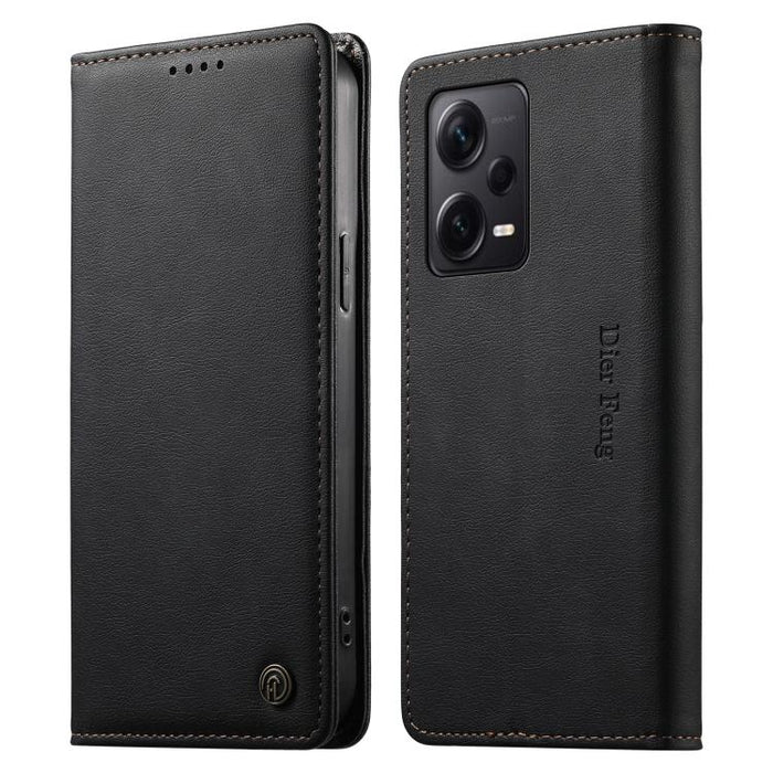 Funda para teléfono Dierfeng de cuero vegano con cierre magnético y protección RFID., For Redmi Note 12S / Note 11S 4G, For Redmi Note 12 4G Global, For Redmi 12C / 11A / Poco C55, For Redmi Note 12 Pro+ Global, For Redmi Note 12 Pro 5G Global / Speed ...