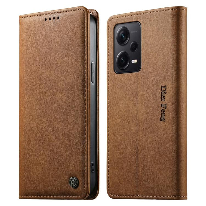 Funda para teléfono Dierfeng de cuero vegano con cierre magnético y protección RFID., For Redmi Note 12S / Note 11S 4G, For Redmi Note 12 4G Global, For Redmi 12C / 11A / Poco C55, For Redmi Note 12 Pro+ Global, For Redmi Note 12 Pro 5G Global / Speed ...