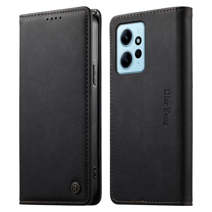 Funda para teléfono Dierfeng de cuero vegano con cierre magnético y protección RFID., For Redmi Note 12S / Note 11S 4G, For Redmi Note 12 4G Global, For Redmi 12C / 11A / Poco C55, For Redmi Note 12 Pro+ Global, For Redmi Note 12 Pro 5G Global / Speed ...