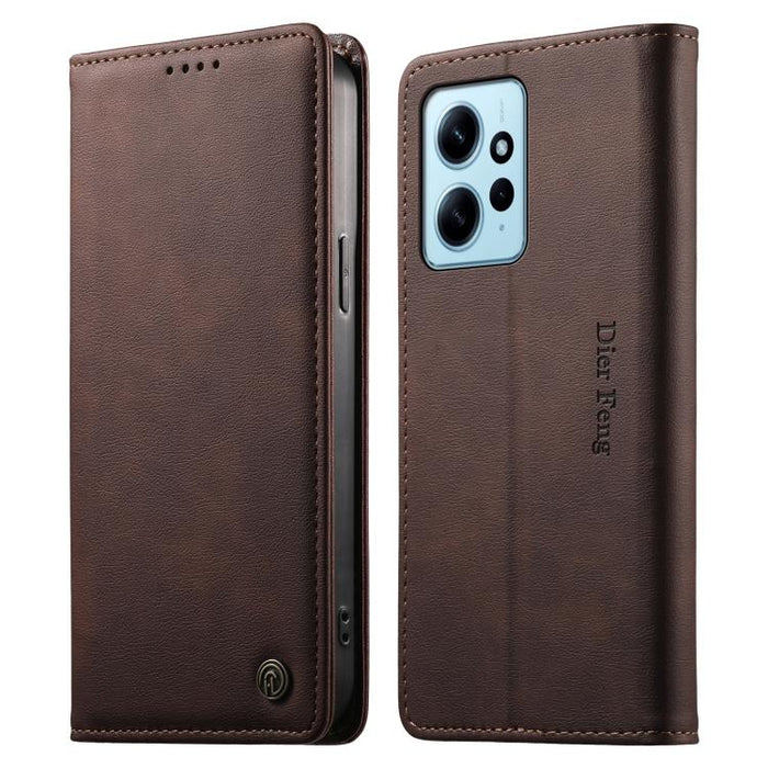 Funda para teléfono Dierfeng de cuero vegano con cierre magnético y protección RFID., For Redmi Note 12S / Note 11S 4G, For Redmi Note 12 4G Global, For Redmi 12C / 11A / Poco C55, For Redmi Note 12 Pro+ Global, For Redmi Note 12 Pro 5G Global / Speed ...