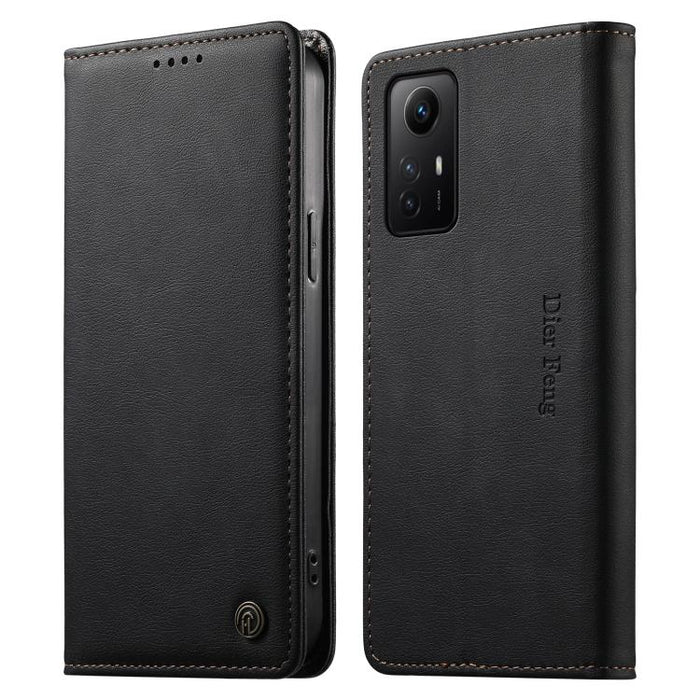 Funda para teléfono Dierfeng de cuero vegano con cierre magnético y protección RFID., For Redmi Note 12S / Note 11S 4G, For Redmi Note 12 4G Global, For Redmi 12C / 11A / Poco C55, For Redmi Note 12 Pro+ Global, For Redmi Note 12 Pro 5G Global / Speed ...