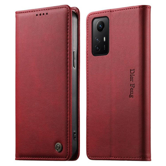 Funda para teléfono Dierfeng de cuero vegano con cierre magnético y protección RFID., For Redmi Note 12S / Note 11S 4G, For Redmi Note 12 4G Global, For Redmi 12C / 11A / Poco C55, For Redmi Note 12 Pro+ Global, For Redmi Note 12 Pro 5G Global / Speed ...