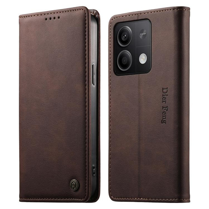 Funda para teléfono Dierfeng de cuero vegano con cierre magnético y protección RFID., For Redmi 14C 4G / 14R / A4 5G, For Redmi Note 14 Pro 4G, For Redmi Note 14 4G 163.25mm, For Redmi Note 14 Pro 5G / Note 14 Pro+ 5G, For Redmi K70 Ultra              ...