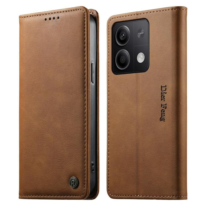 Funda para teléfono Dierfeng de cuero vegano con cierre magnético y protección RFID., For Redmi 14C 4G / 14R / A4 5G, For Redmi Note 14 Pro 4G, For Redmi Note 14 4G 163.25mm, For Redmi Note 14 Pro 5G / Note 14 Pro+ 5G, For Redmi K70 Ultra              ...