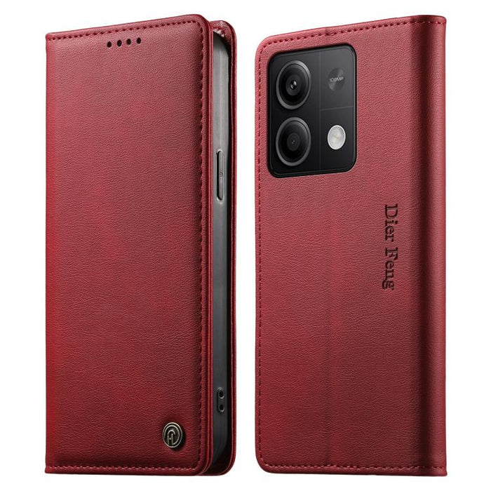 Funda para teléfono Dierfeng de cuero vegano con cierre magnético y protección RFID., For Redmi 14C 4G / 14R / A4 5G, For Redmi Note 14 Pro 4G, For Redmi Note 14 4G 163.25mm, For Redmi Note 14 Pro 5G / Note 14 Pro+ 5G, For Redmi K70 Ultra              ...