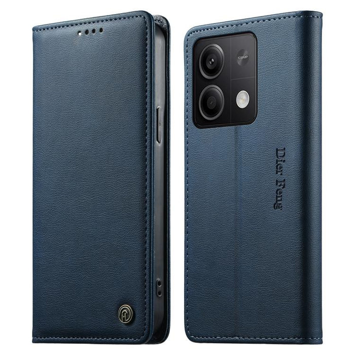 Funda para teléfono Dierfeng de cuero vegano con cierre magnético y protección RFID., For Redmi 14C 4G / 14R / A4 5G, For Redmi Note 14 Pro 4G, For Redmi Note 14 4G 163.25mm, For Redmi Note 14 Pro 5G / Note 14 Pro+ 5G, For Redmi K70 Ultra              ...