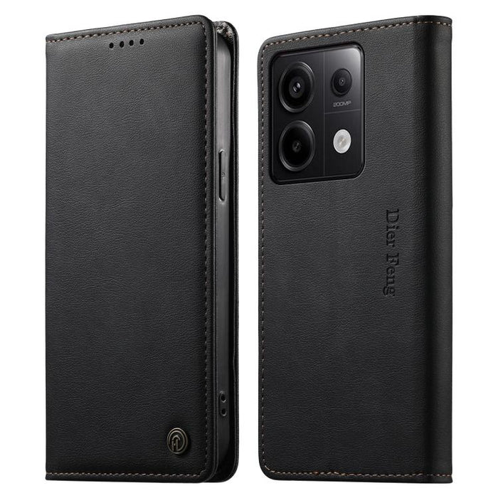 Funda para teléfono Dierfeng de cuero vegano con cierre magnético y protección RFID., For Redmi 14C 4G / 14R / A4 5G, For Redmi Note 14 Pro 4G, For Redmi Note 14 4G 163.25mm, For Redmi Note 14 Pro 5G / Note 14 Pro+ 5G, For Redmi K70 Ultra              ...