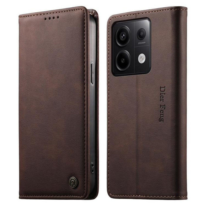 Funda para teléfono Dierfeng de cuero vegano con cierre magnético y protección RFID., For Redmi 14C 4G / 14R / A4 5G, For Redmi Note 14 Pro 4G, For Redmi Note 14 4G 163.25mm, For Redmi Note 14 Pro 5G / Note 14 Pro+ 5G, For Redmi K70 Ultra              ...
