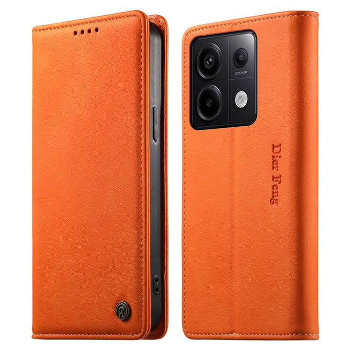 Funda para teléfono Dierfeng de cuero vegano con cierre magnético y protección RFID., For Redmi 14C 4G / 14R / A4 5G, For Redmi Note 14 Pro 4G, For Redmi Note 14 4G 163.25mm, For Redmi Note 14 Pro 5G / Note 14 Pro+ 5G, For Redmi K70 Ultra              ...