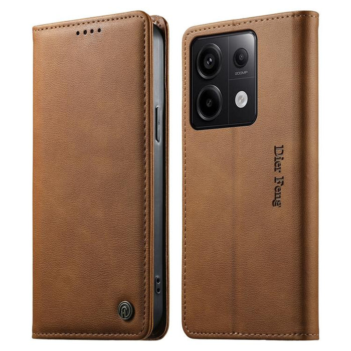 Funda para teléfono Dierfeng de cuero vegano con cierre magnético y protección RFID., For Redmi 14C 4G / 14R / A4 5G, For Redmi Note 14 Pro 4G, For Redmi Note 14 4G 163.25mm, For Redmi Note 14 Pro 5G / Note 14 Pro+ 5G, For Redmi K70 Ultra              ...