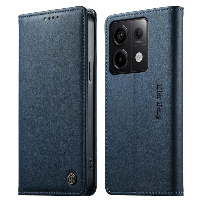 Funda para teléfono Dierfeng de cuero vegano con cierre magnético y protección RFID., For Redmi 14C 4G / 14R / A4 5G, For Redmi Note 14 Pro 4G, For Redmi Note 14 4G 163.25mm, For Redmi Note 14 Pro 5G / Note 14 Pro+ 5G, For Redmi K70 Ultra              ...