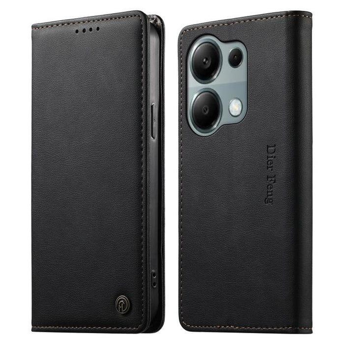 Funda para teléfono Dierfeng de cuero vegano con cierre magnético y protección RFID., For Redmi 14C 4G / 14R / A4 5G, For Redmi Note 14 Pro 4G, For Redmi Note 14 4G 163.25mm, For Redmi Note 14 Pro 5G / Note 14 Pro+ 5G, For Redmi K70 Ultra              ...