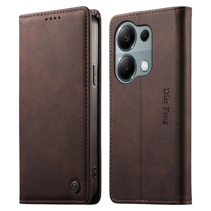 Funda para teléfono Dierfeng de cuero vegano con cierre magnético y protección RFID., For Redmi 14C 4G / 14R / A4 5G, For Redmi Note 14 Pro 4G, For Redmi Note 14 4G 163.25mm, For Redmi Note 14 Pro 5G / Note 14 Pro+ 5G, For Redmi K70 Ultra              ...