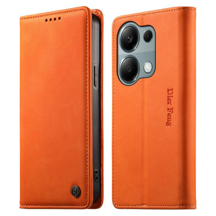 Funda para teléfono Dierfeng de cuero vegano con cierre magnético y protección RFID., For Redmi 14C 4G / 14R / A4 5G, For Redmi Note 14 Pro 4G, For Redmi Note 14 4G 163.25mm, For Redmi Note 14 Pro 5G / Note 14 Pro+ 5G, For Redmi K70 Ultra              ...