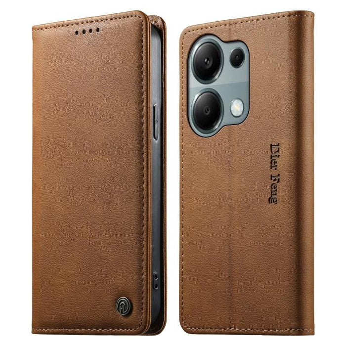 Funda para teléfono Dierfeng de cuero vegano con cierre magnético y protección RFID., For Redmi 14C 4G / 14R / A4 5G, For Redmi Note 14 Pro 4G, For Redmi Note 14 4G 163.25mm, For Redmi Note 14 Pro 5G / Note 14 Pro+ 5G, For Redmi K70 Ultra              ...
