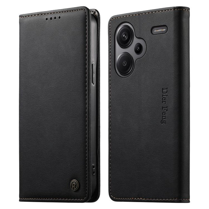 Funda para teléfono Dierfeng de cuero vegano con cierre magnético y protección RFID., For Redmi 14C 4G / 14R / A4 5G, For Redmi Note 14 Pro 4G, For Redmi Note 14 4G 163.25mm, For Redmi Note 14 Pro 5G / Note 14 Pro+ 5G, For Redmi K70 Ultra              ...