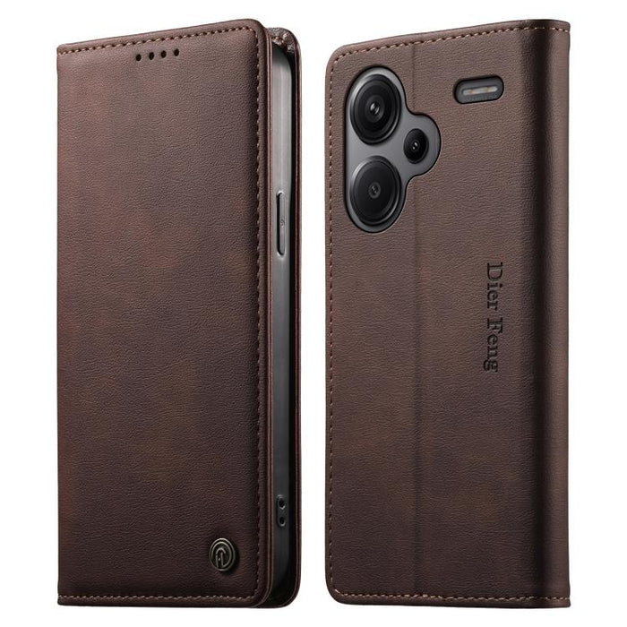 Funda para teléfono Dierfeng de cuero vegano con cierre magnético y protección RFID., For Redmi 14C 4G / 14R / A4 5G, For Redmi Note 14 Pro 4G, For Redmi Note 14 4G 163.25mm, For Redmi Note 14 Pro 5G / Note 14 Pro+ 5G, For Redmi K70 Ultra              ...
