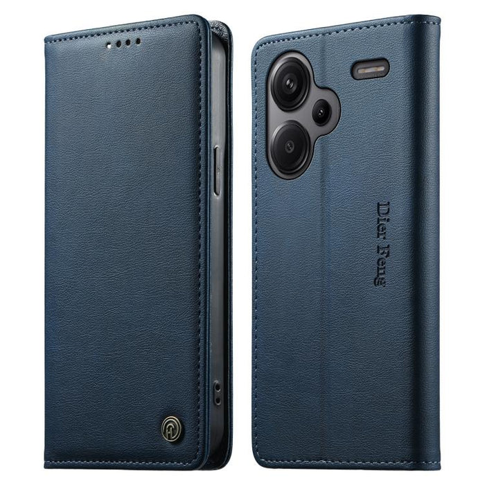 Funda para teléfono Dierfeng de cuero vegano con cierre magnético y protección RFID., For Redmi 14C 4G / 14R / A4 5G, For Redmi Note 14 Pro 4G, For Redmi Note 14 4G 163.25mm, For Redmi Note 14 Pro 5G / Note 14 Pro+ 5G, For Redmi K70 Ultra              ...