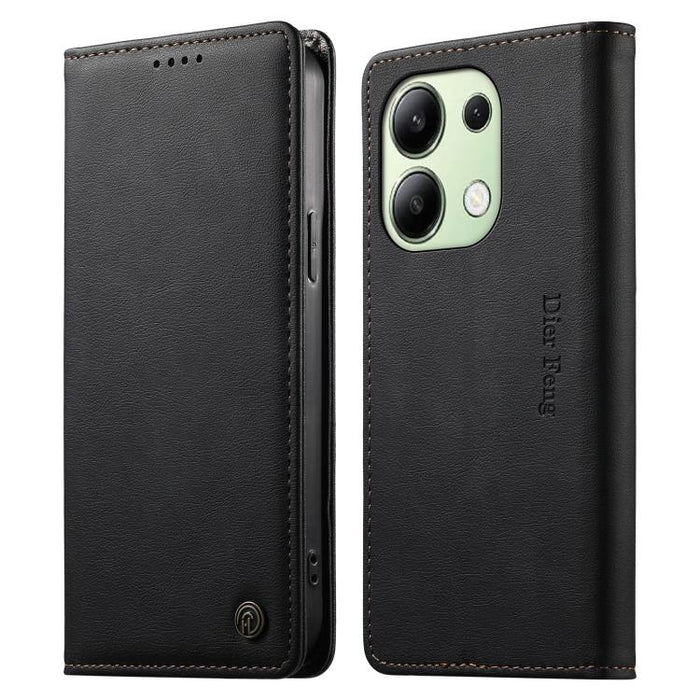 Funda para teléfono Dierfeng de cuero vegano con cierre magnético y protección RFID., For Redmi 14C 4G / 14R / A4 5G, For Redmi Note 14 Pro 4G, For Redmi Note 14 4G 163.25mm, For Redmi Note 14 Pro 5G / Note 14 Pro+ 5G, For Redmi K70 Ultra              ...