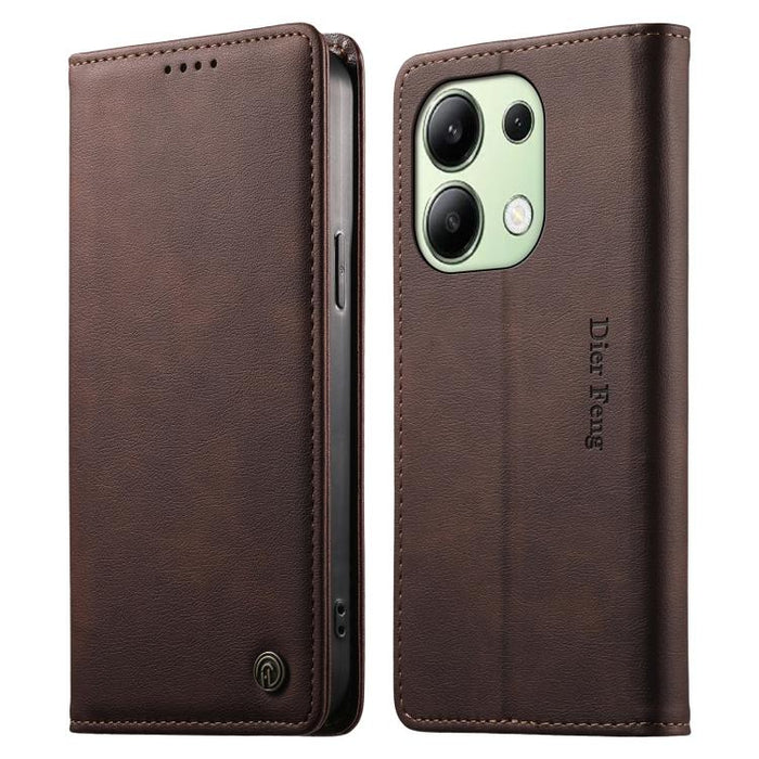 Funda para teléfono Dierfeng de cuero vegano con cierre magnético y protección RFID., For Redmi 14C 4G / 14R / A4 5G, For Redmi Note 14 Pro 4G, For Redmi Note 14 4G 163.25mm, For Redmi Note 14 Pro 5G / Note 14 Pro+ 5G, For Redmi K70 Ultra              ...