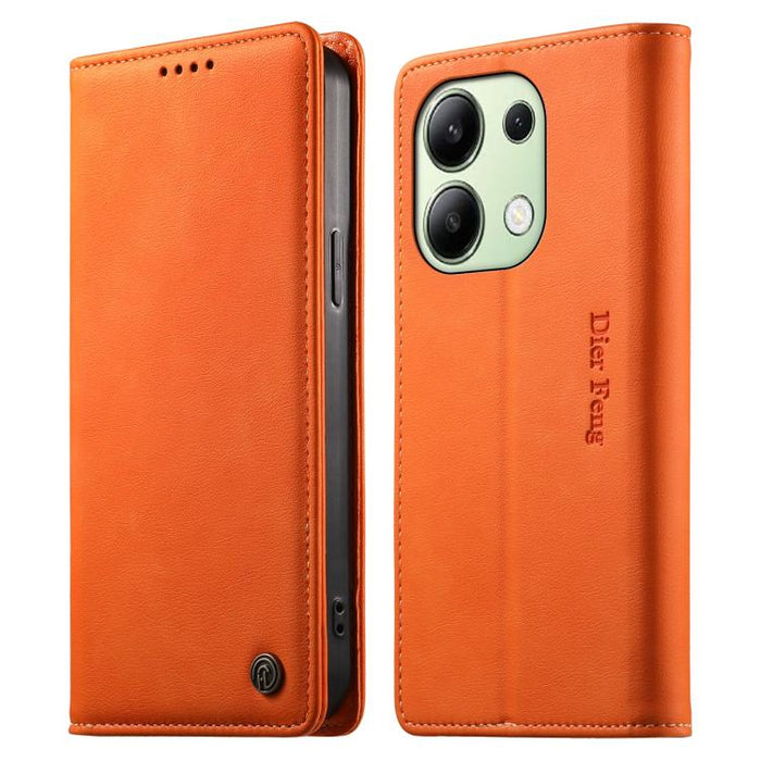 Funda para teléfono Dierfeng de cuero vegano con cierre magnético y protección RFID., For Redmi 14C 4G / 14R / A4 5G, For Redmi Note 14 Pro 4G, For Redmi Note 14 4G 163.25mm, For Redmi Note 14 Pro 5G / Note 14 Pro+ 5G, For Redmi K70 Ultra              ...