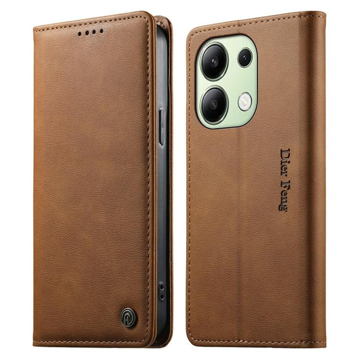 Funda para teléfono Dierfeng de cuero vegano con cierre magnético y protección RFID., For Redmi 14C 4G / 14R / A4 5G, For Redmi Note 14 Pro 4G, For Redmi Note 14 4G 163.25mm, For Redmi Note 14 Pro 5G / Note 14 Pro+ 5G, For Redmi K70 Ultra              ...