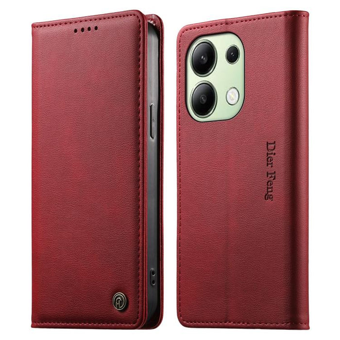 Funda para teléfono Dierfeng de cuero vegano con cierre magnético y protección RFID., For Redmi 14C 4G / 14R / A4 5G, For Redmi Note 14 Pro 4G, For Redmi Note 14 4G 163.25mm, For Redmi Note 14 Pro 5G / Note 14 Pro+ 5G, For Redmi K70 Ultra              ...