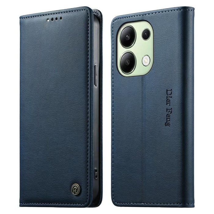 Funda para teléfono Dierfeng de cuero vegano con cierre magnético y protección RFID., For Redmi 14C 4G / 14R / A4 5G, For Redmi Note 14 Pro 4G, For Redmi Note 14 4G 163.25mm, For Redmi Note 14 Pro 5G / Note 14 Pro+ 5G, For Redmi K70 Ultra              ...