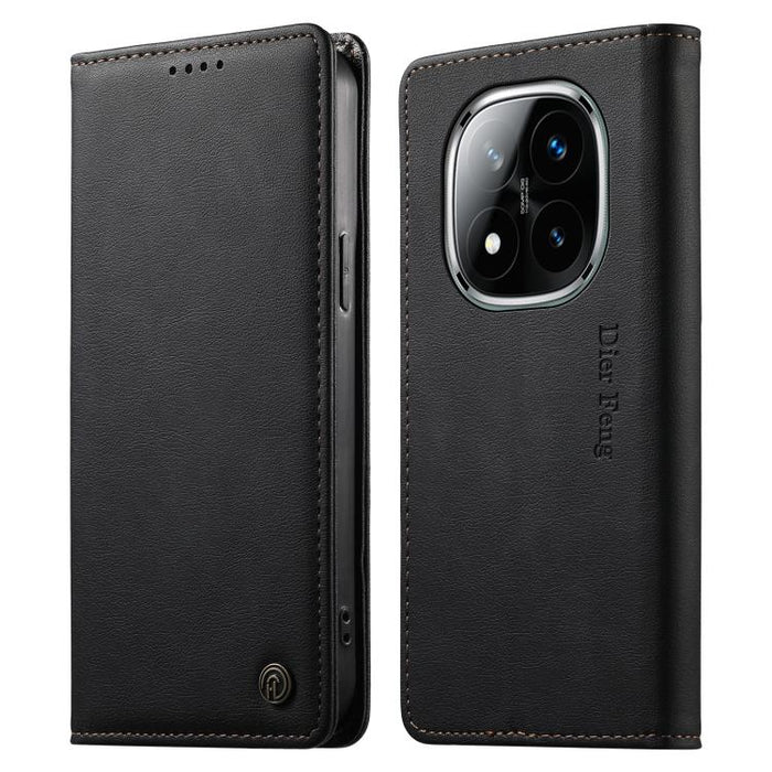 Funda para teléfono Dierfeng de cuero vegano con cierre magnético y protección RFID., For Redmi 14C 4G / 14R / A4 5G, For Redmi Note 14 Pro 4G, For Redmi Note 14 4G 163.25mm, For Redmi Note 14 Pro 5G / Note 14 Pro+ 5G, For Redmi K70 Ultra              ...