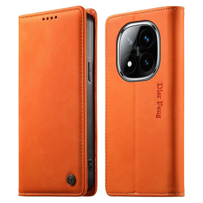 Funda para teléfono Dierfeng de cuero vegano con cierre magnético y protección RFID., For Redmi 14C 4G / 14R / A4 5G, For Redmi Note 14 Pro 4G, For Redmi Note 14 4G 163.25mm, For Redmi Note 14 Pro 5G / Note 14 Pro+ 5G, For Redmi K70 Ultra              ...