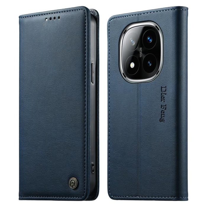Funda para teléfono Dierfeng de cuero vegano con cierre magnético y protección RFID., For Redmi 14C 4G / 14R / A4 5G, For Redmi Note 14 Pro 4G, For Redmi Note 14 4G 163.25mm, For Redmi Note 14 Pro 5G / Note 14 Pro+ 5G, For Redmi K70 Ultra              ...