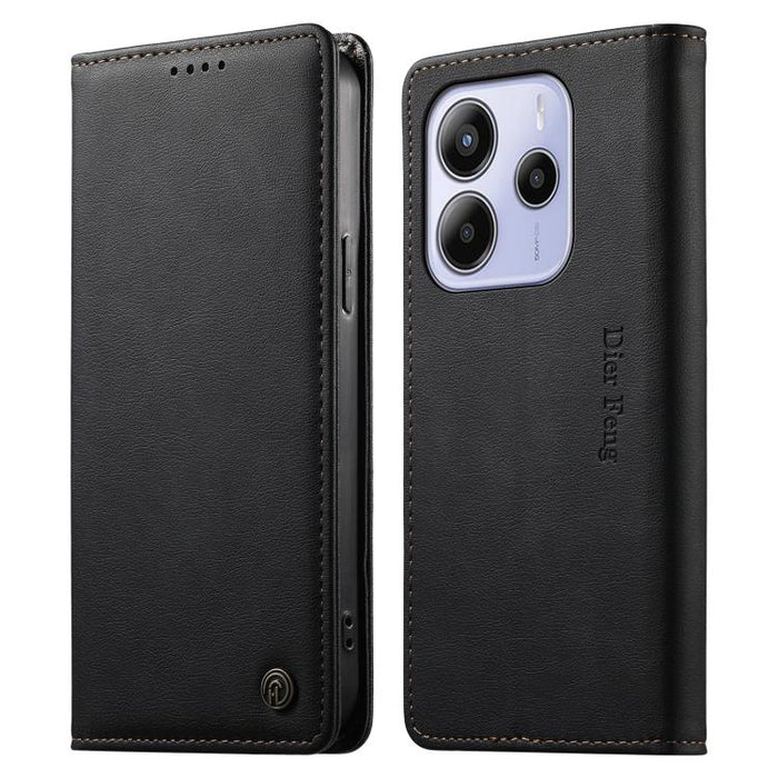 Funda para teléfono Dierfeng de cuero vegano con cierre magnético y protección RFID., For Redmi 14C 4G / 14R / A4 5G, For Redmi Note 14 Pro 4G, For Redmi Note 14 4G 163.25mm, For Redmi Note 14 Pro 5G / Note 14 Pro+ 5G, For Redmi K70 Ultra              ...