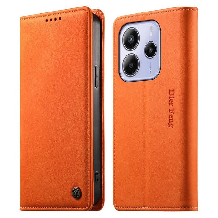 Funda para teléfono Dierfeng de cuero vegano con cierre magnético y protección RFID., For Redmi 14C 4G / 14R / A4 5G, For Redmi Note 14 Pro 4G, For Redmi Note 14 4G 163.25mm, For Redmi Note 14 Pro 5G / Note 14 Pro+ 5G, For Redmi K70 Ultra              ...