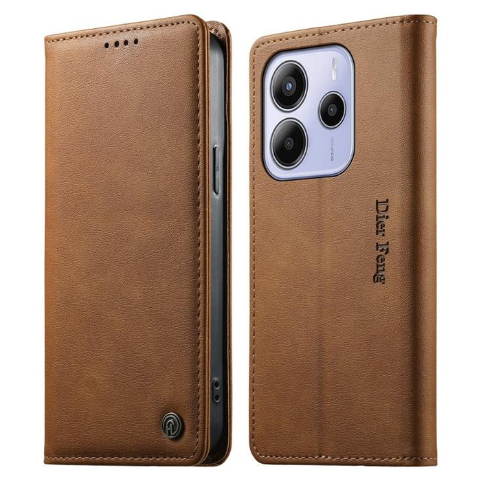 Funda para teléfono Dierfeng de cuero vegano con cierre magnético y protección RFID., For Redmi 14C 4G / 14R / A4 5G, For Redmi Note 14 Pro 4G, For Redmi Note 14 4G 163.25mm, For Redmi Note 14 Pro 5G / Note 14 Pro+ 5G, For Redmi K70 Ultra              ...
