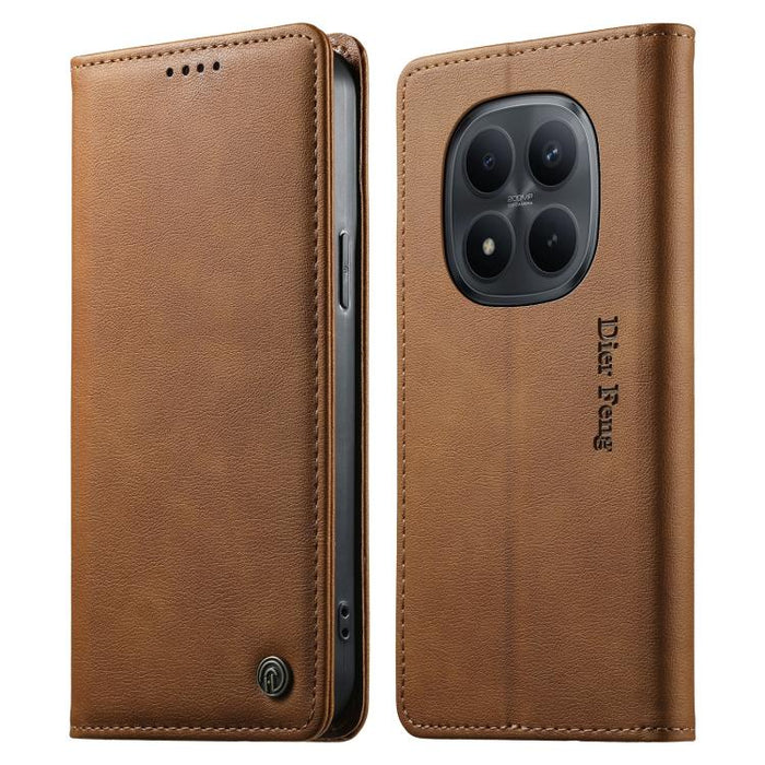 Funda para teléfono Dierfeng de cuero vegano con cierre magnético y protección RFID., For Redmi A7 Pro 171mm / Poco C85x 5G, For Redmi 15a 5G, For Redmi Turbo 5 Max / Poco X8 Pro Max, For Redmi Note 15 Pro+ 5G 163.3mm / Poco M8 Pro 5G                  ...
