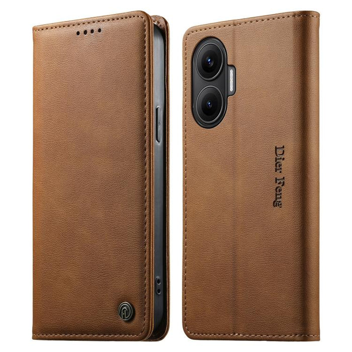 Funda para teléfono Dierfeng de cuero vegano con cierre magnético y protección RFID., For Redmi A7 Pro 171mm / Poco C85x 5G, For Redmi 15a 5G, For Redmi Turbo 5 Max / Poco X8 Pro Max, For Redmi Note 15 Pro+ 5G 163.3mm / Poco M8 Pro 5G                  ...
