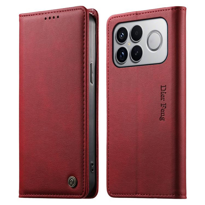Funda para teléfono Dierfeng de cuero vegano con cierre magnético y protección RFID., For Redmi A7 Pro 171mm / Poco C85x 5G, For Redmi 15a 5G, For Redmi Turbo 5 Max / Poco X8 Pro Max, For Redmi Note 15 Pro+ 5G 163.3mm / Poco M8 Pro 5G                  ...