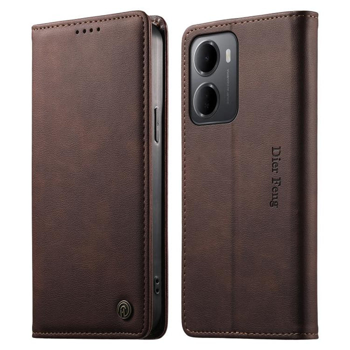 Funda para teléfono Dierfeng de cuero vegano con cierre magnético y protección RFID., For Redmi A7 Pro 171mm / Poco C85x 5G, For Redmi 15a 5G, For Redmi Turbo 5 Max / Poco X8 Pro Max, For Redmi Note 15 Pro+ 5G 163.3mm / Poco M8 Pro 5G                  ...