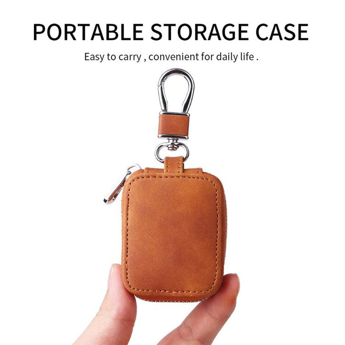 Funda protectora universal de cuero sintético para auriculares XDcase con gancho