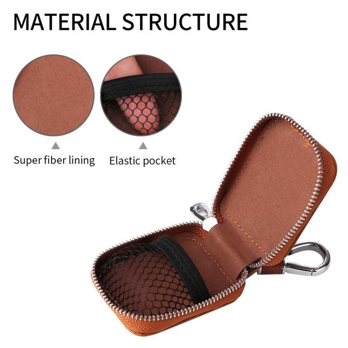 Funda protectora universal de cuero sintético para auriculares XDcase con gancho