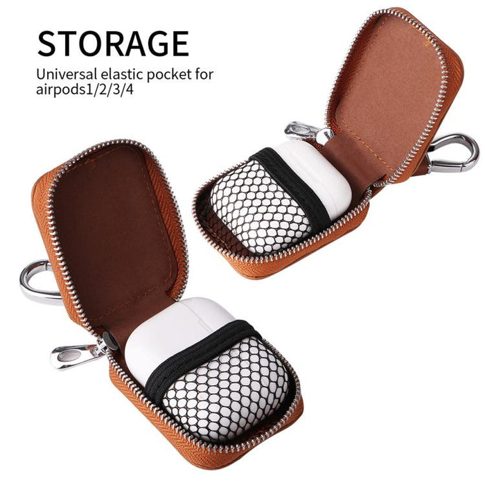 Funda protectora universal de cuero sintético para auriculares XDcase con gancho