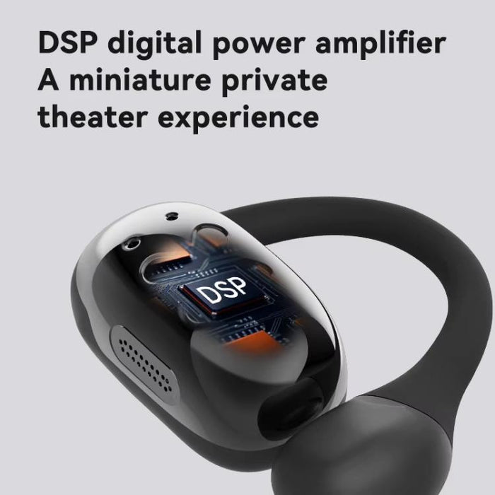 Auriculares inalámbricos Bluetooth D MOOSTER D55 Pro OWS con cancelación de ruido ENC, montados en la oreja.